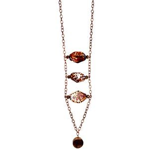 Fire Agate Ladder Necklace
